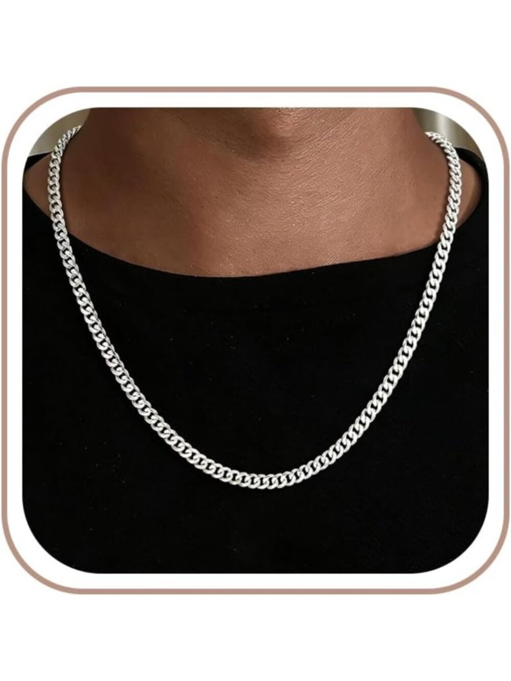 Stylish 925 Sterling Silver Cuban Link Chain for Men, 5.5MM/6MM Thick Jewelry